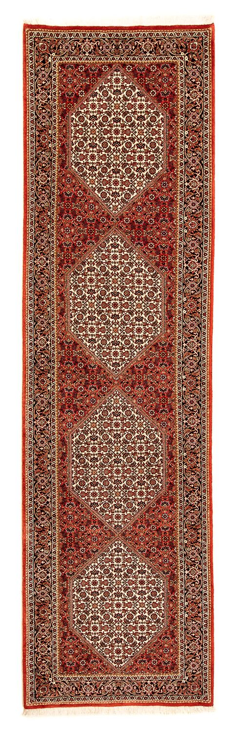 Tapis de couloir Tapis persan - Bidjar - 314 x 85 cm - rouge foncé