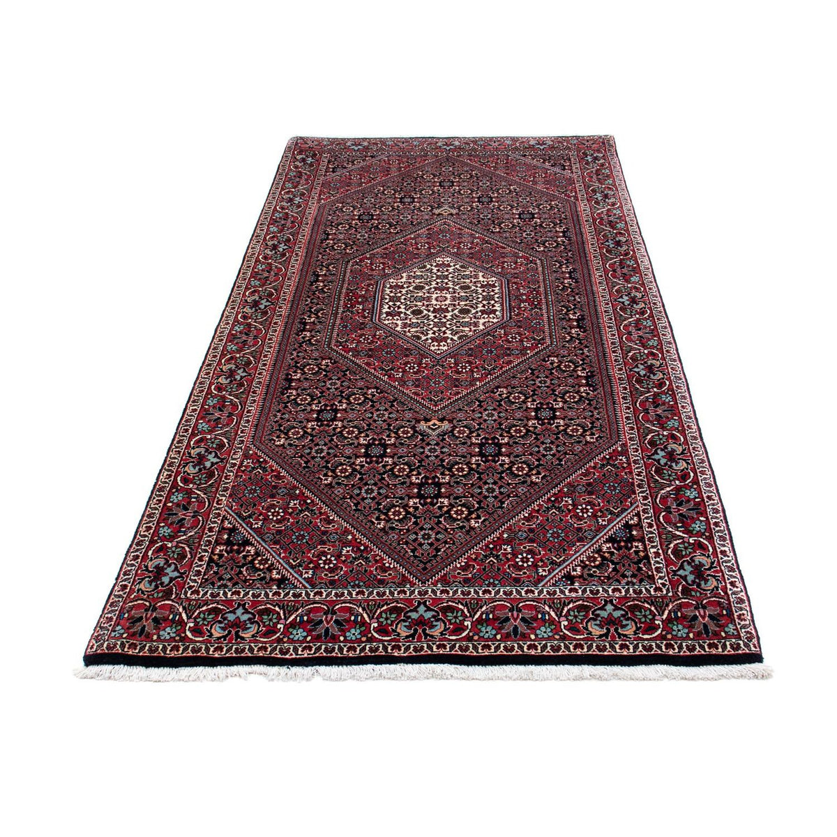 Tapis de couloir Tapis persan - Bidjar - 209 x 98 cm - bleu foncé