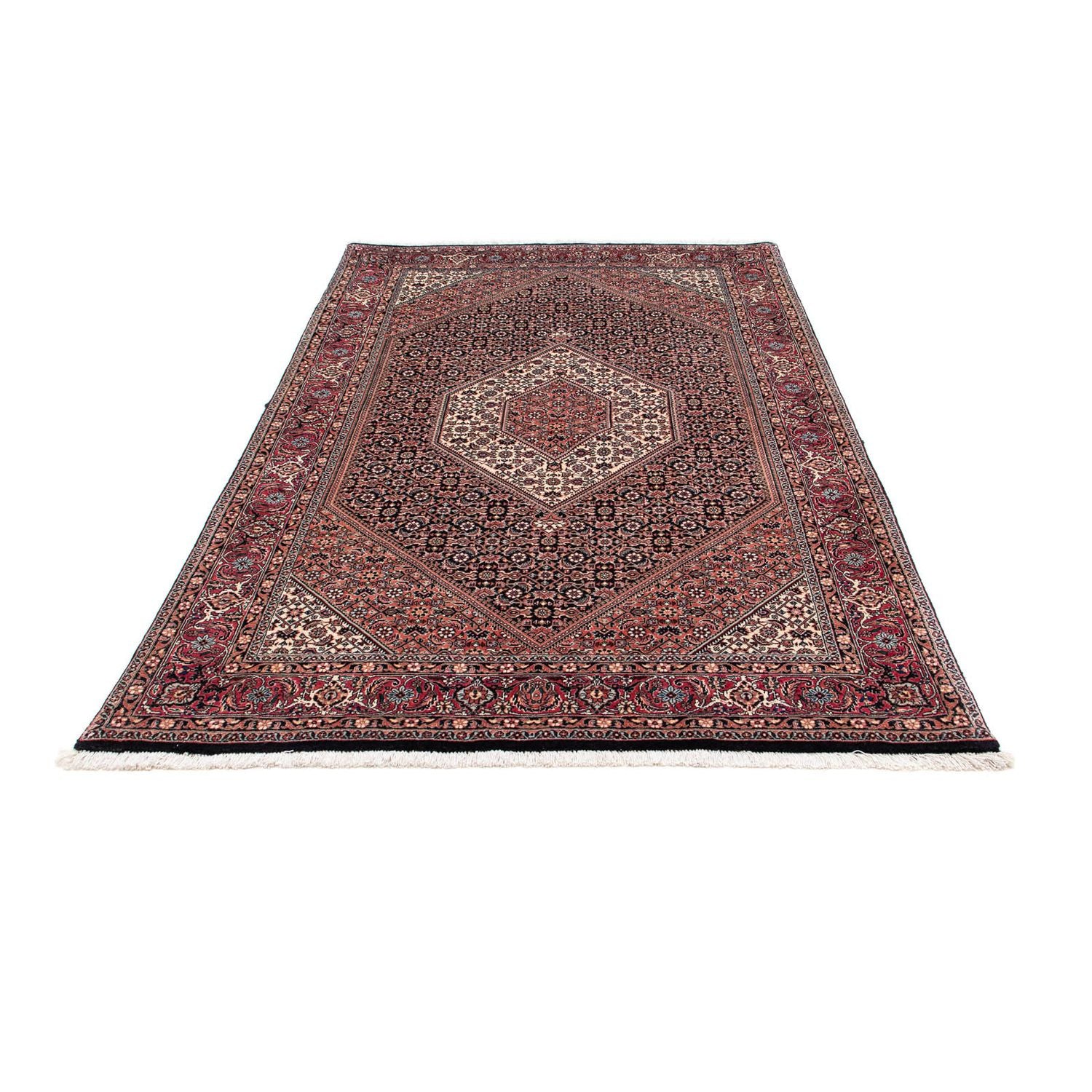 Tapis persan - Bidjar - 211 x 130 cm - bleu foncé