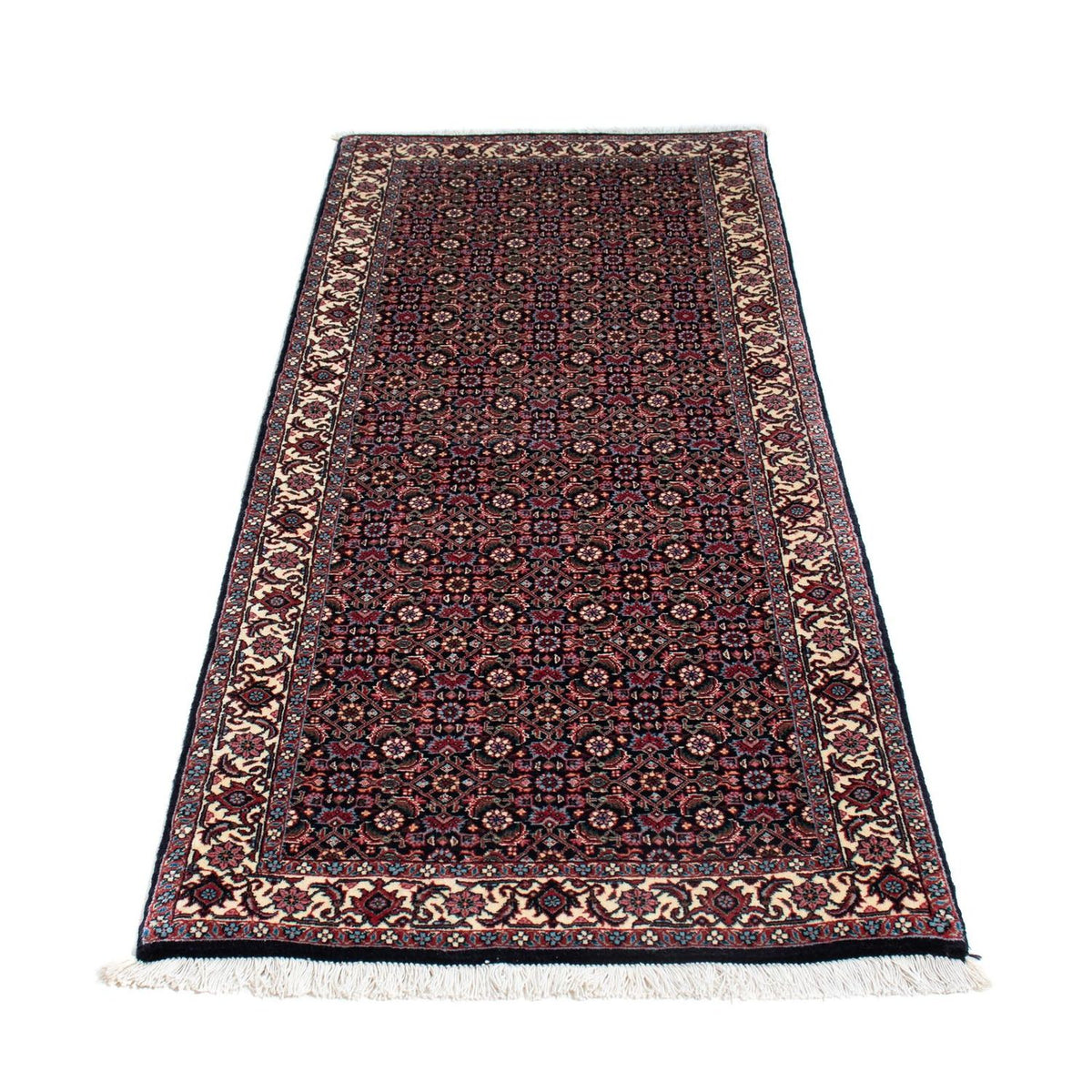 Tapis de couloir Tapis persan - Bidjar - 194 x 72 cm - bleu foncé