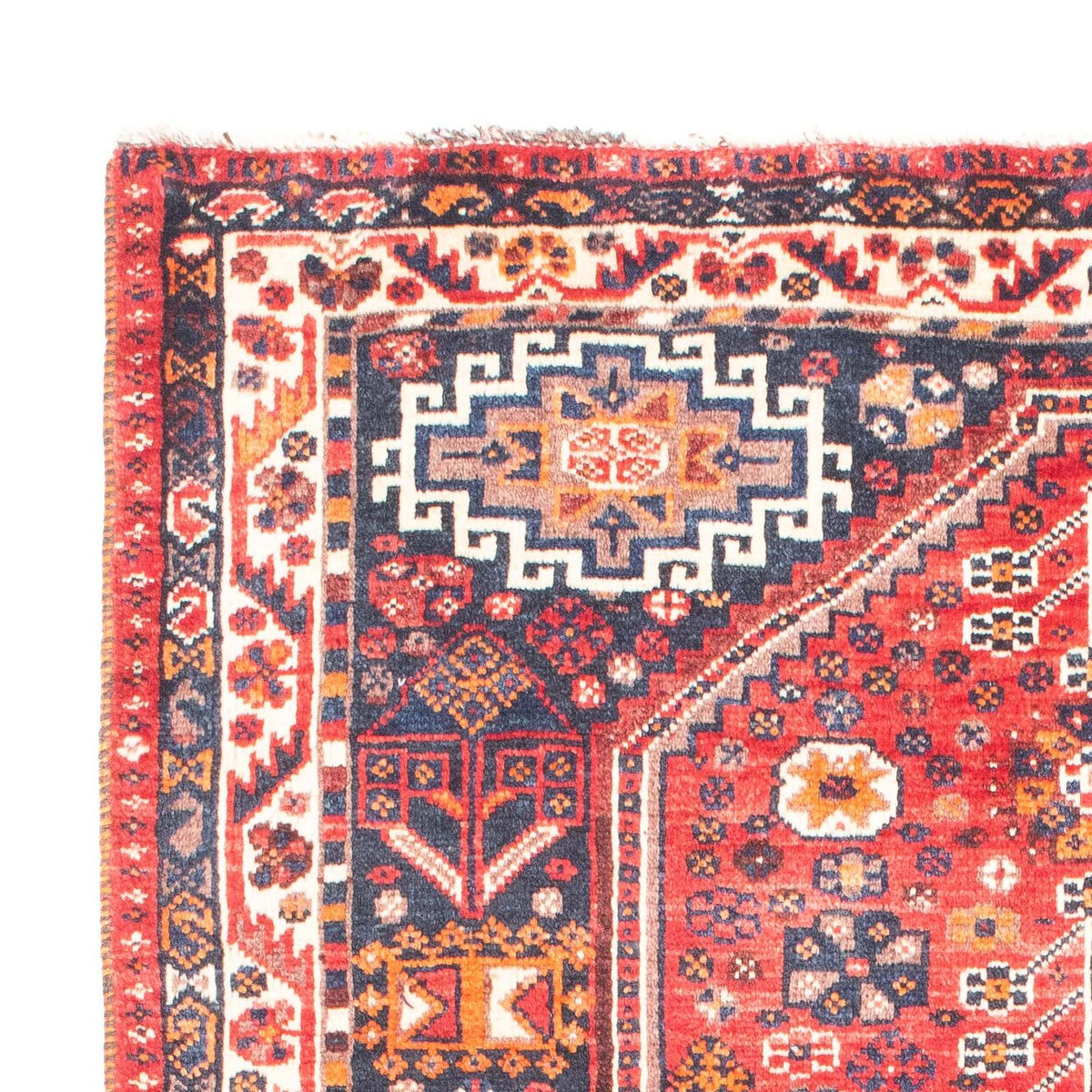 Tapis persan - Nomadic - 161 x 110 cm - rouge foncé