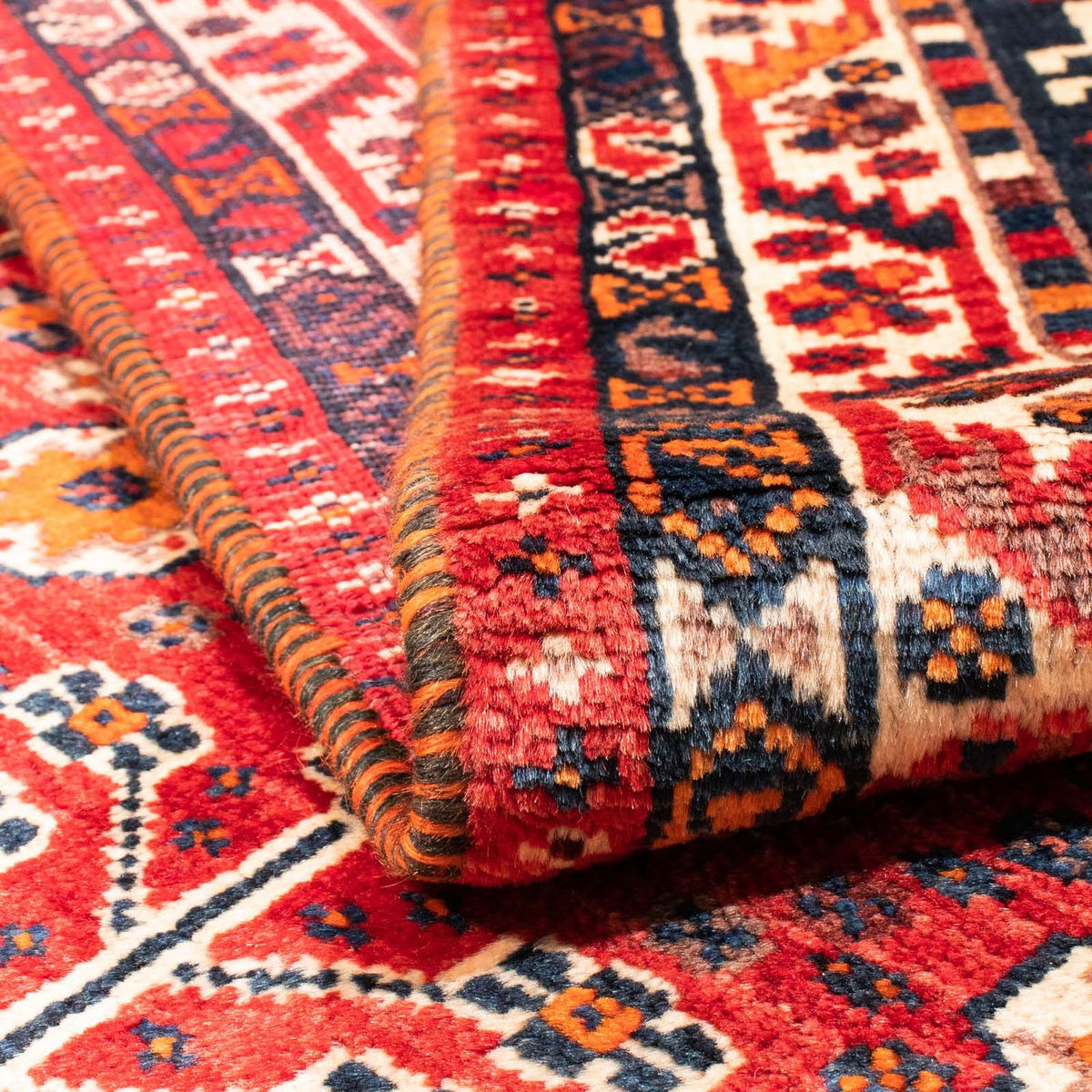 Tapis persan - Nomadic - 161 x 110 cm - rouge foncé