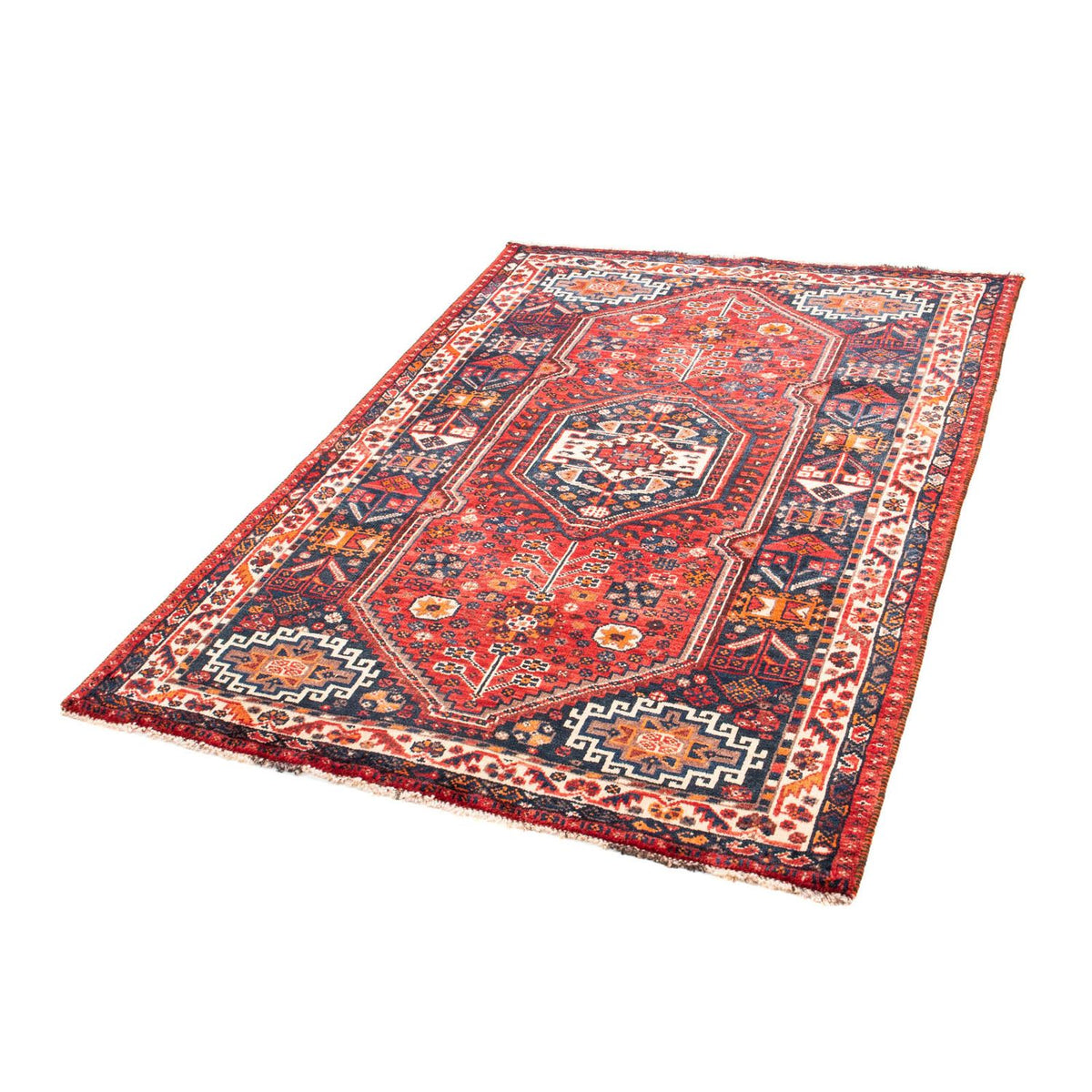 Tapis persan - Nomadic - 161 x 110 cm - rouge foncé