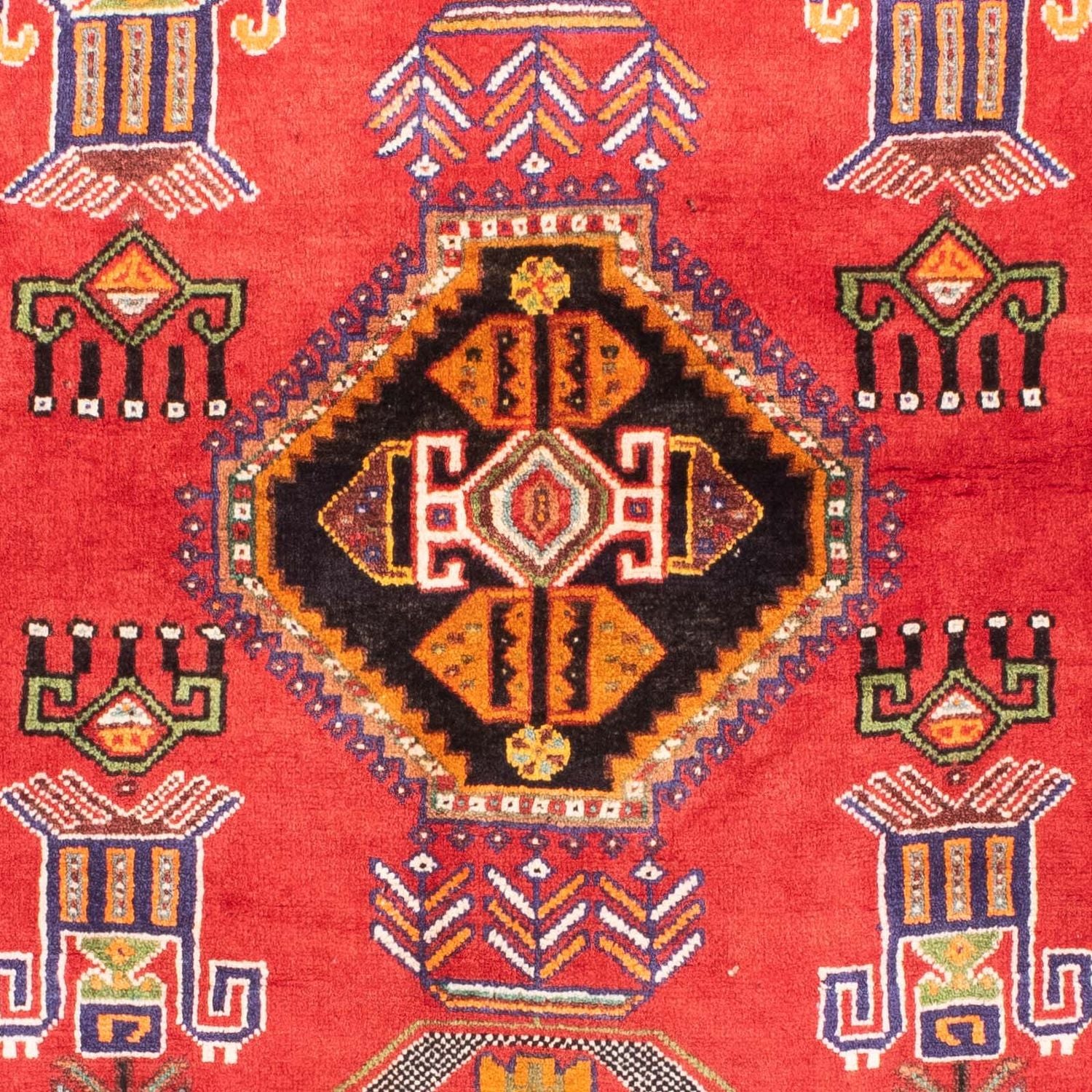Tapis persan - Nomadic - 165 x 118 cm - rouge foncé