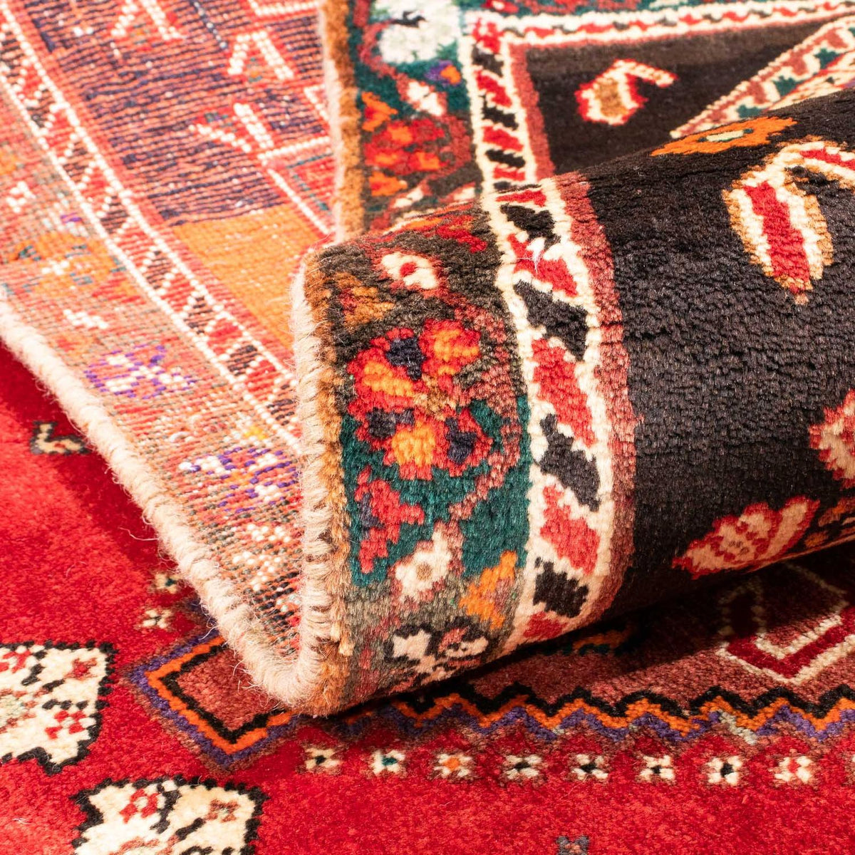 Tapis persan - Nomadic - 153 x 110 cm - rouge foncé