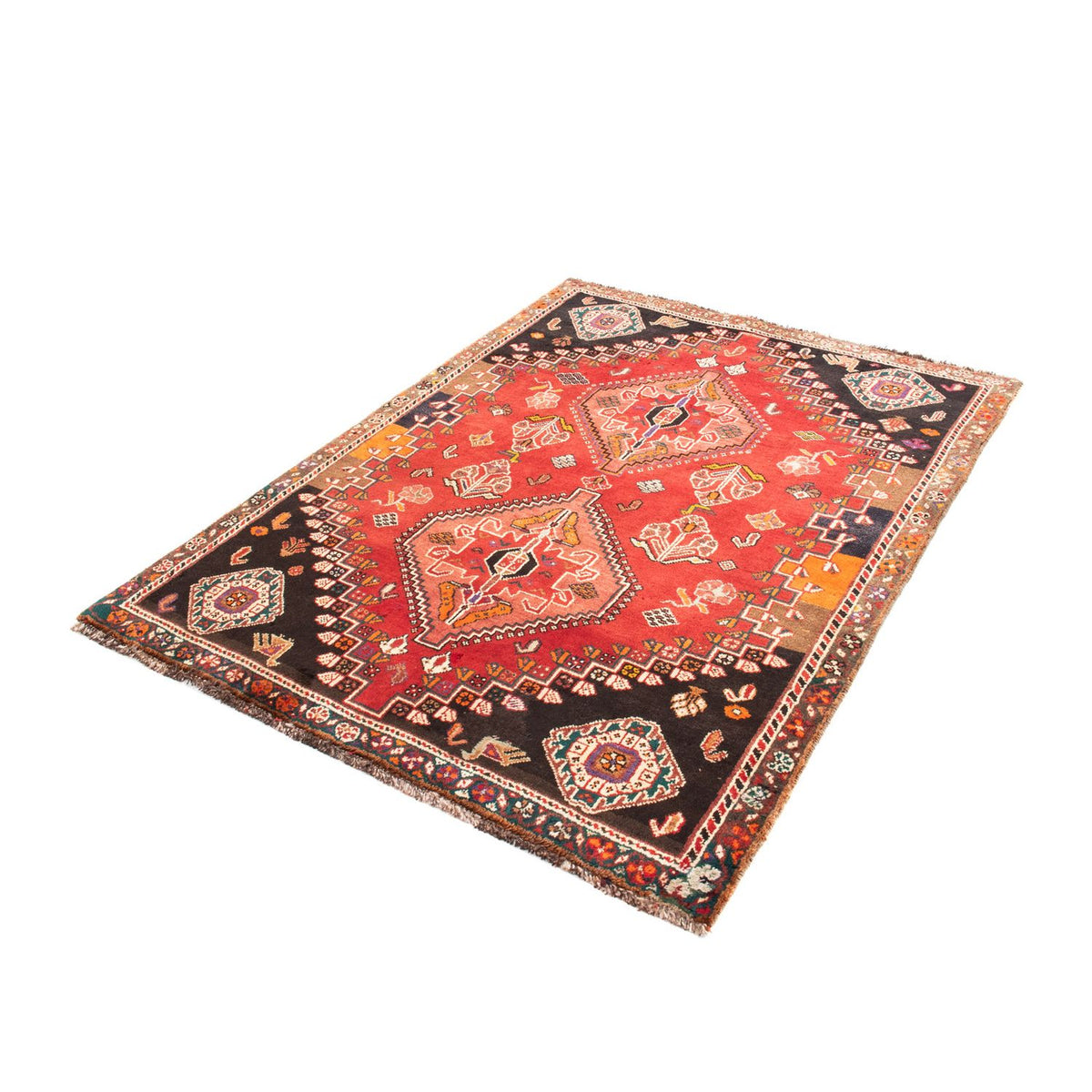 Tapis persan - Nomadic - 153 x 110 cm - rouge foncé