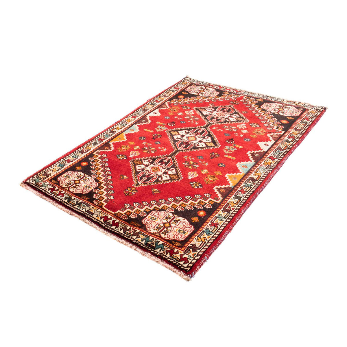 Tapis persan - Nomadic - 167 x 115 cm - rouge foncé