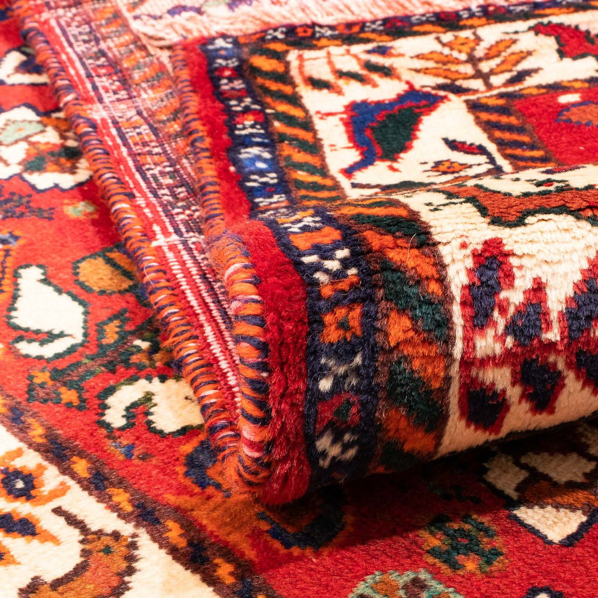 Tapis persan - Nomadic - 158 x 106 cm - rouge foncé