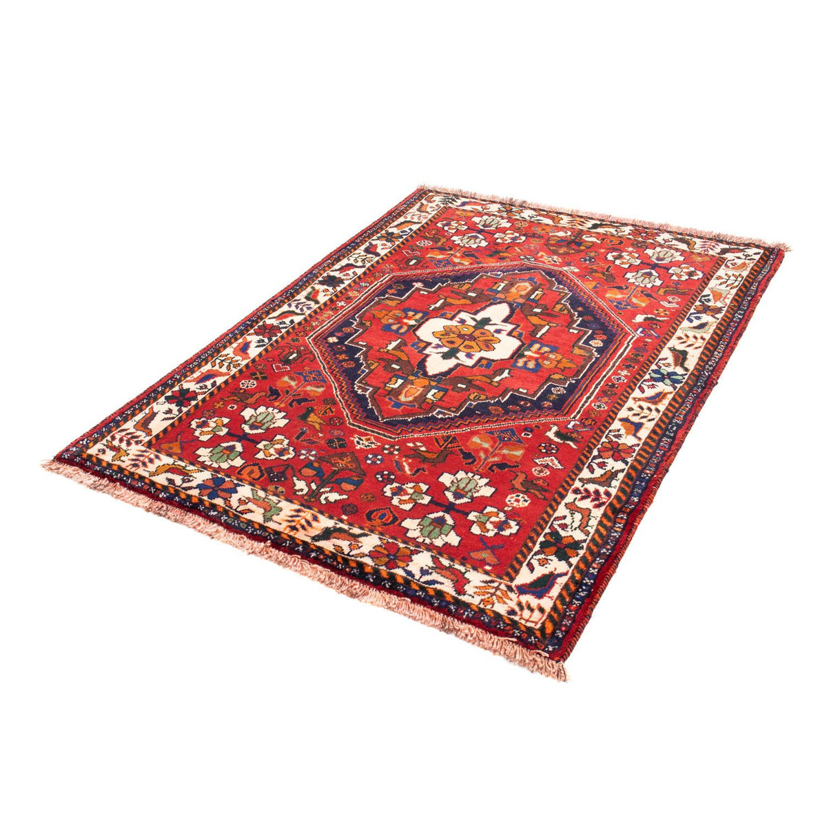 Tapis persan - Nomadic - 158 x 106 cm - rouge foncé