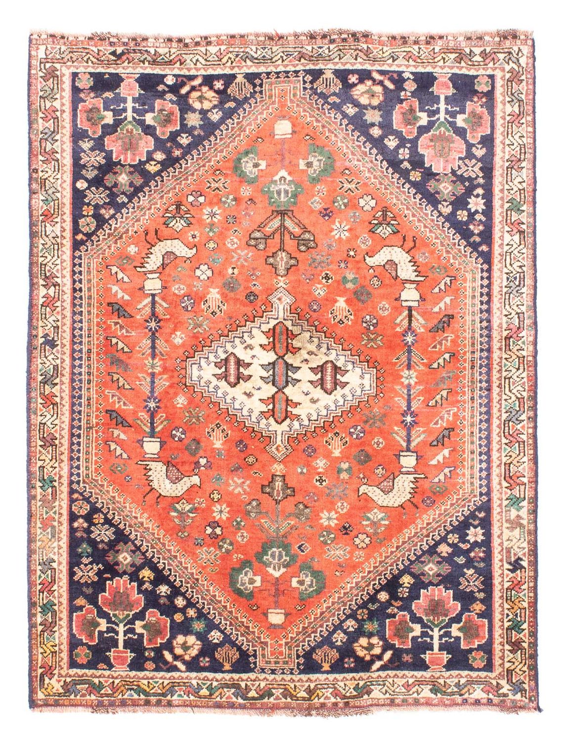 Tapis persan - Nomadic - 148 x 108 cm - rouge clair