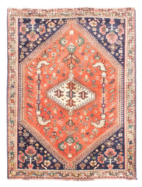 Tapis persan - Nomadic - 148 x 108 cm - rouge clair