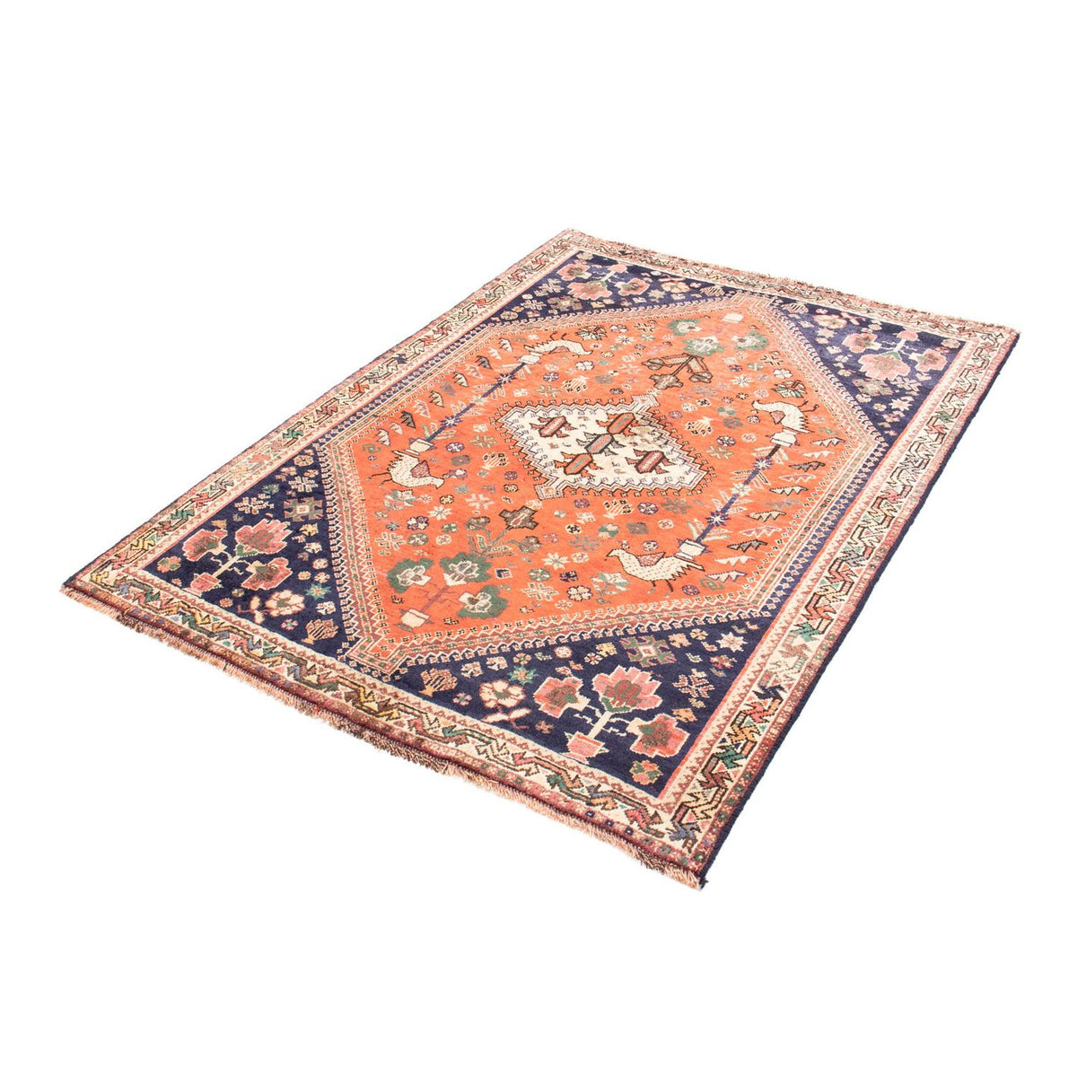 Tapis persan - Nomadic - 148 x 108 cm - rouge clair