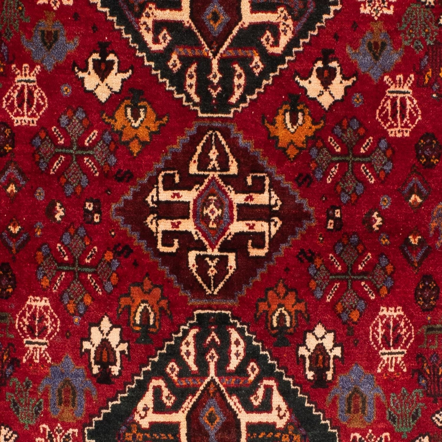Tapis persan - Nomadic - 163 x 111 cm - rouge foncé