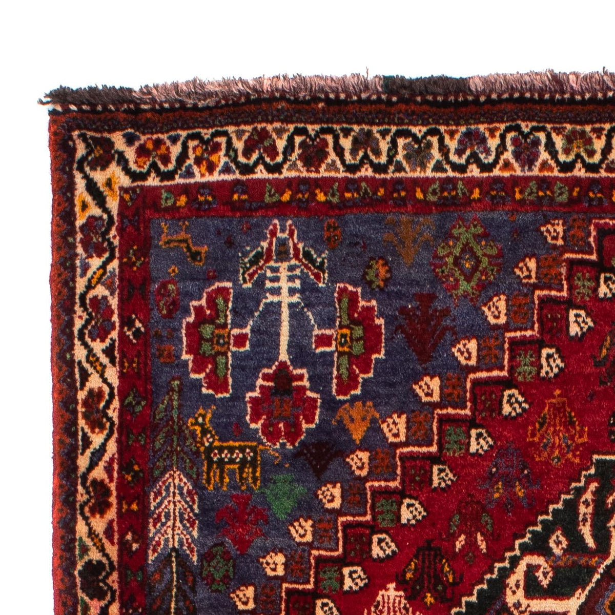 Tapis persan - Nomadic - 163 x 111 cm - rouge foncé