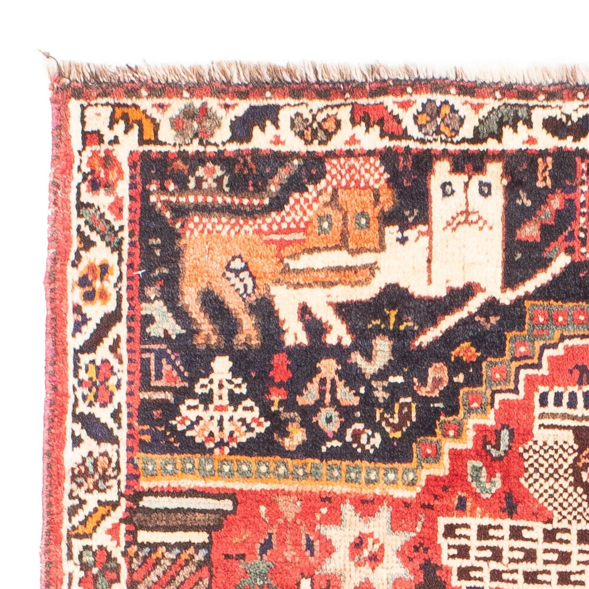 Tapis persan - Nomadic - 137 x 83 cm - rouge