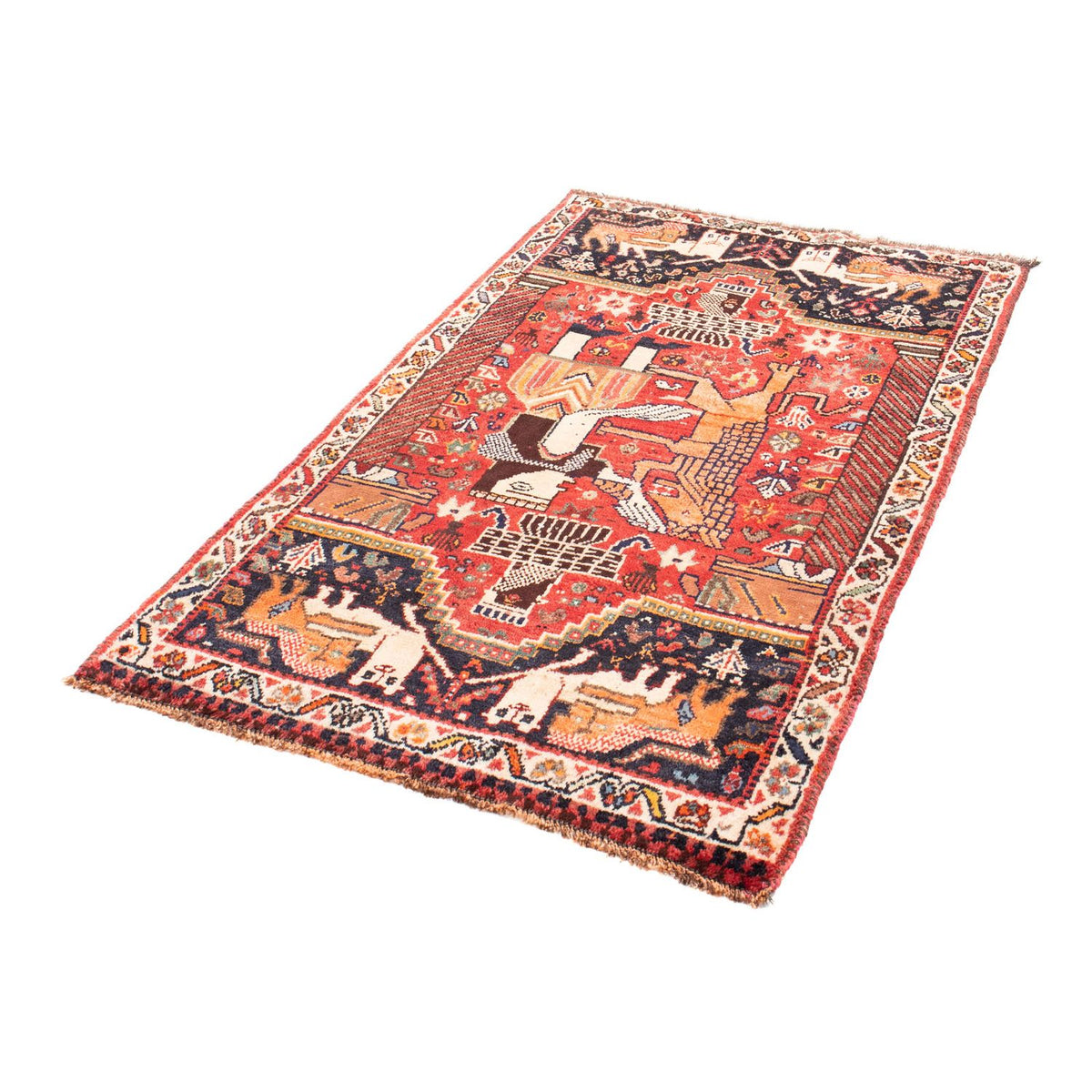 Tapis persan - Nomadic - 137 x 83 cm - rouge