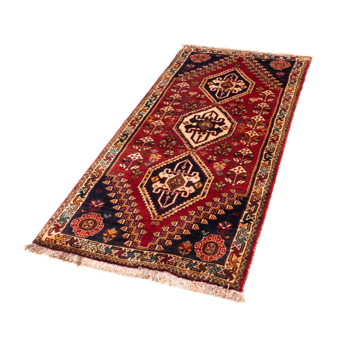 Tapis de couloir Tapis persan - Nomadic - 170 x 73 cm - rouge foncé