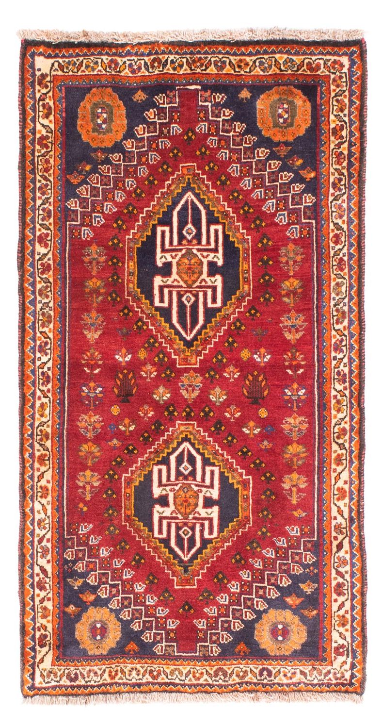 Tapis persan - Nomadic - 156 x 83 cm - rouge foncé