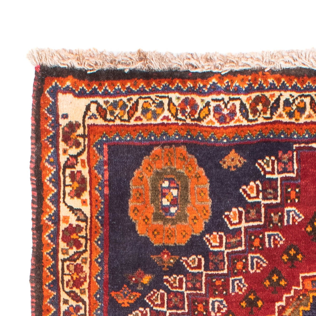 Tapis persan - Nomadic - 156 x 83 cm - rouge foncé