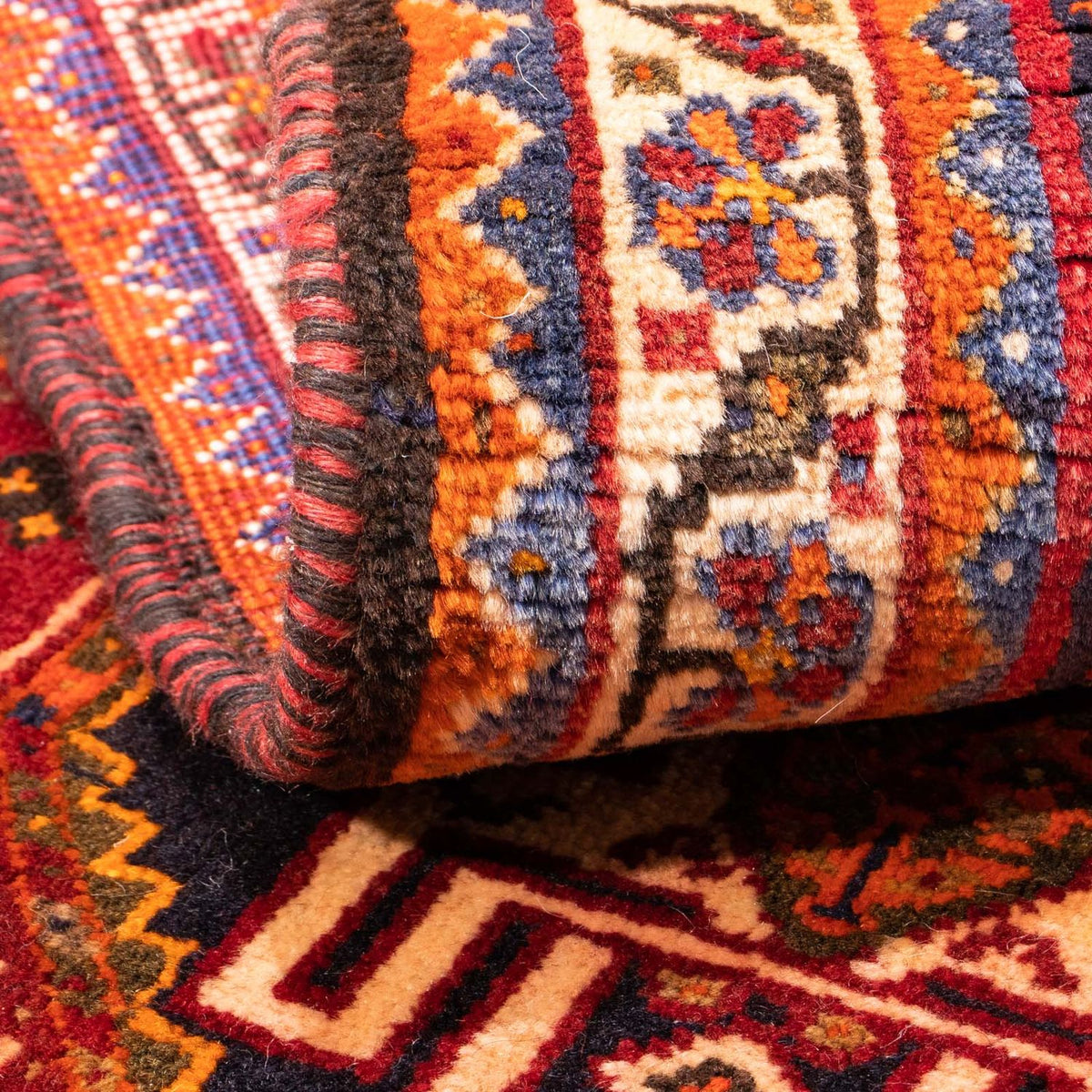 Tapis persan - Nomadic - 156 x 83 cm - rouge foncé