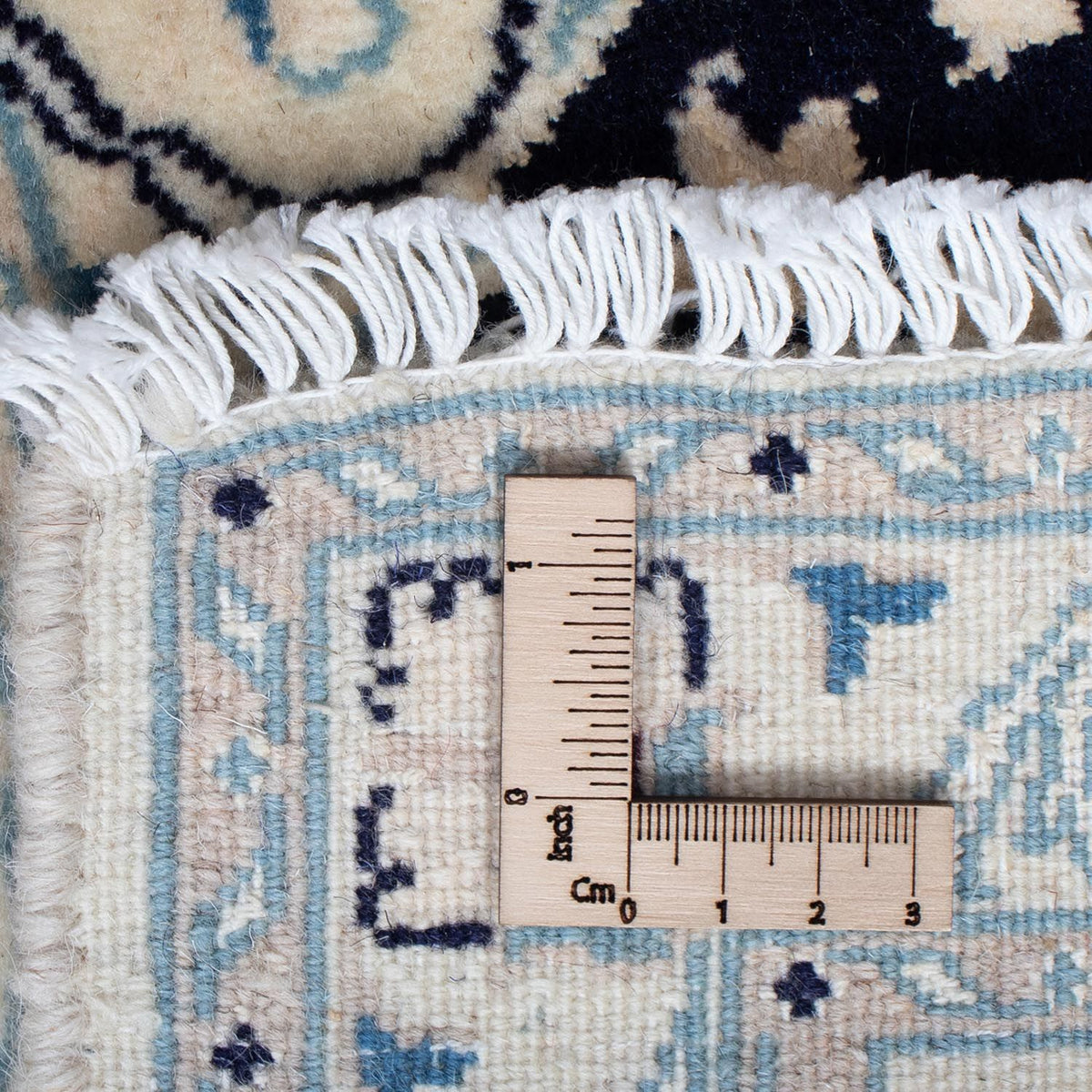 Tapis persan - Nain - Royal - 86 x 57 cm - bleu foncé