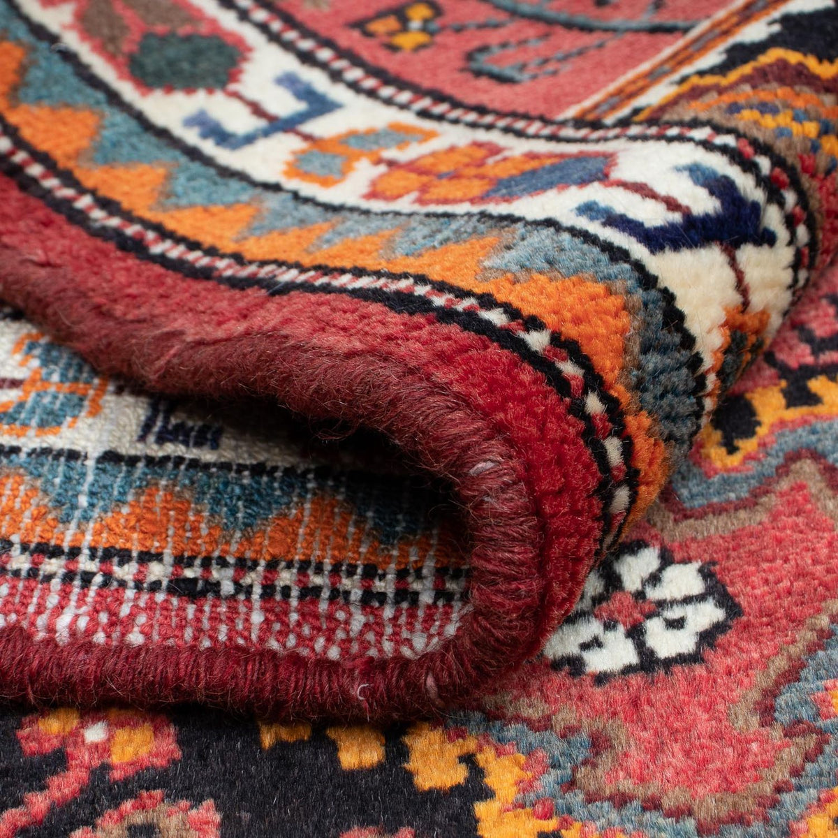 Tapis persan - Nomadic - 142 x 90 cm - rouge clair