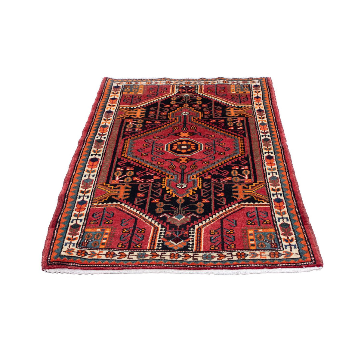 Tapis persan - Nomadic - 142 x 90 cm - rouge clair