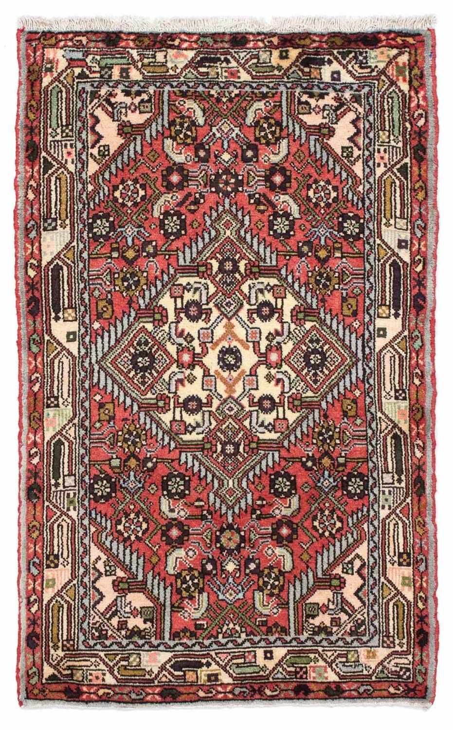 Tapis persan - Nomadic - 123 x 77 cm - rouge clair