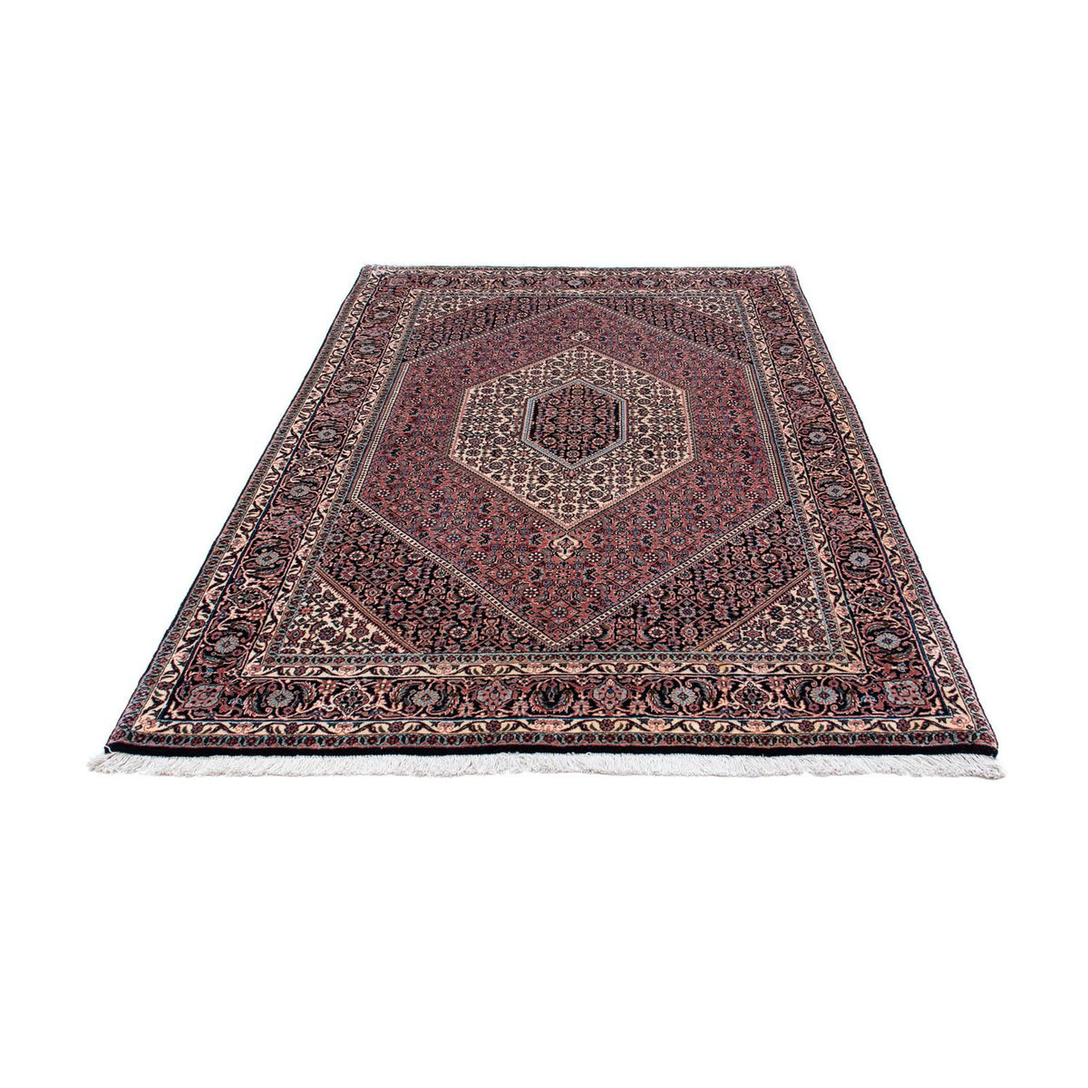 Tapis persan - Bidjar - 202 x 131 cm - rouge clair
