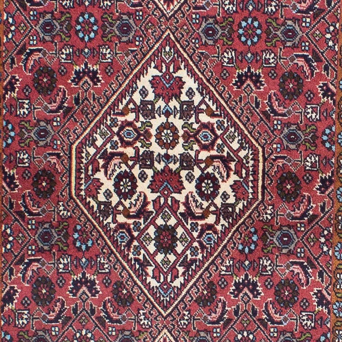 Tapis de couloir Tapis persan - Bidjar - 308 x 81 cm - rouge clair