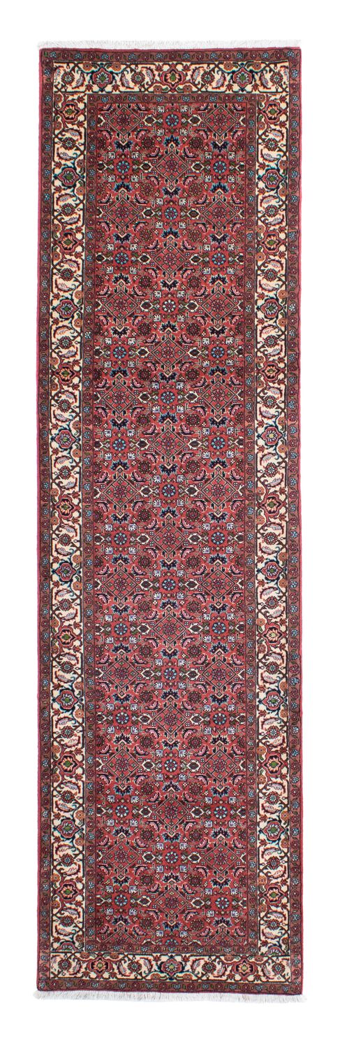Tapis de couloir Tapis persan - Bidjar - 296 x 81 cm - rouge clair