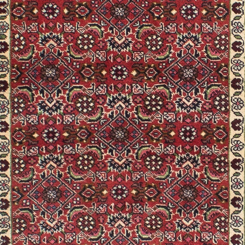 Tapis de couloir Tapis persan - Bidjar - 249 x 73 cm - rouge clair