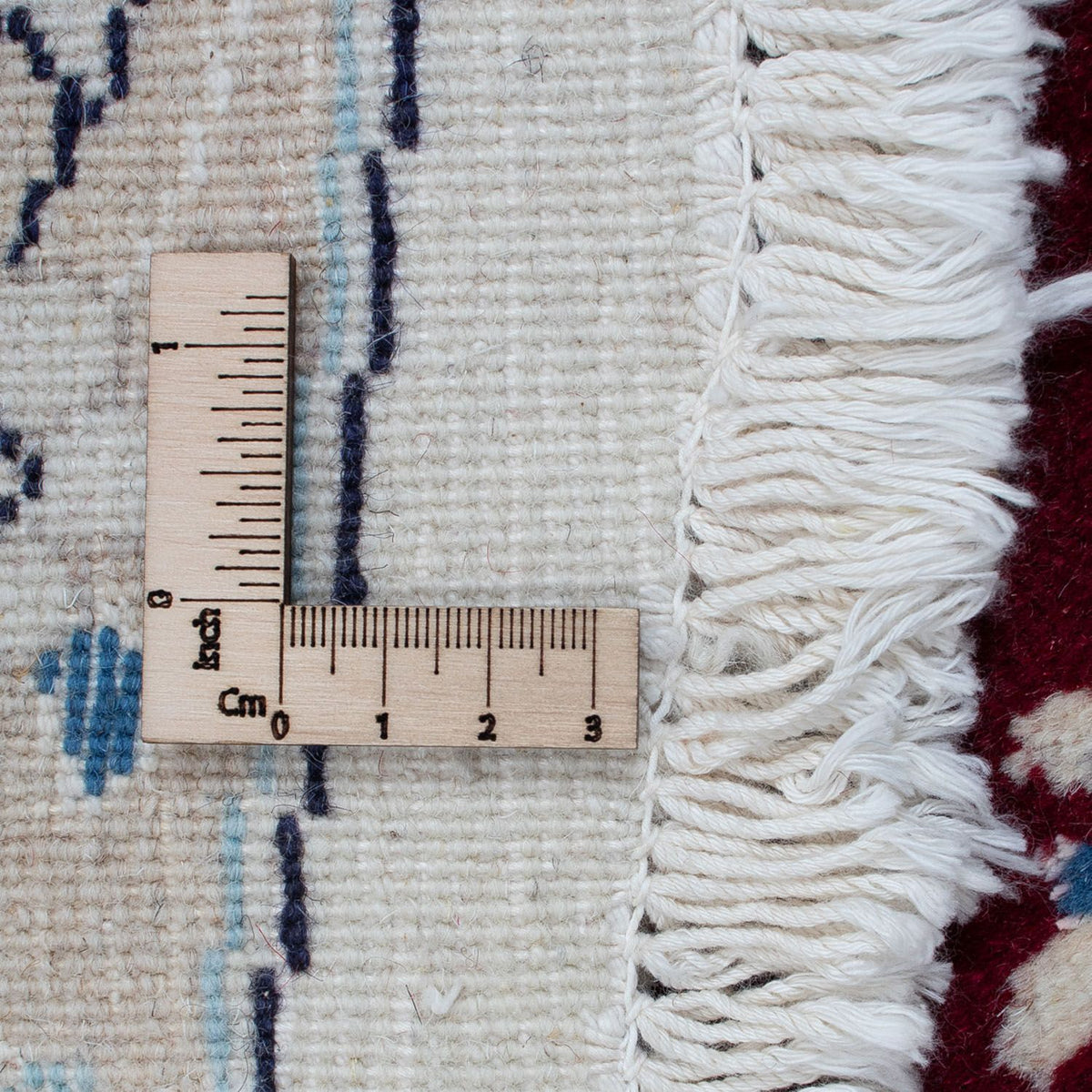 Tapis persan - Nain ronde  - 250 x 250 cm - rouge foncé