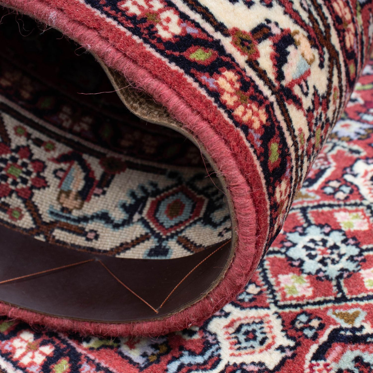 Tapis de couloir Tapis persan - Bidjar - 293 x 73 cm - rouge clair