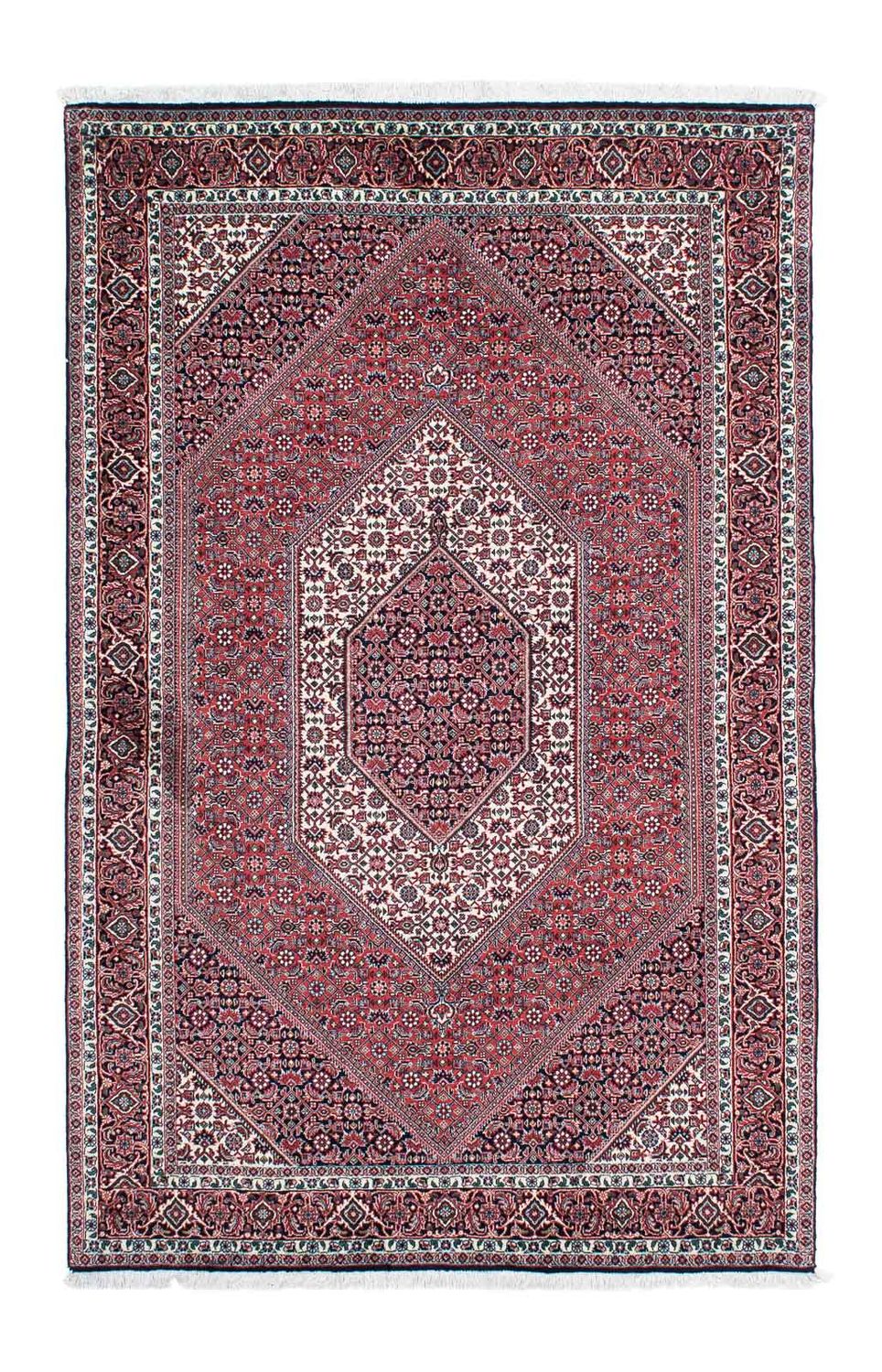 Tapis persan - Bidjar - 204 x 131 cm - rouge clair
