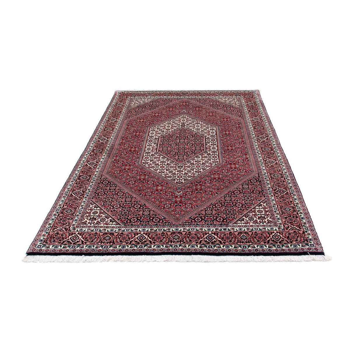 Tapis persan - Bidjar - 204 x 131 cm - rouge clair