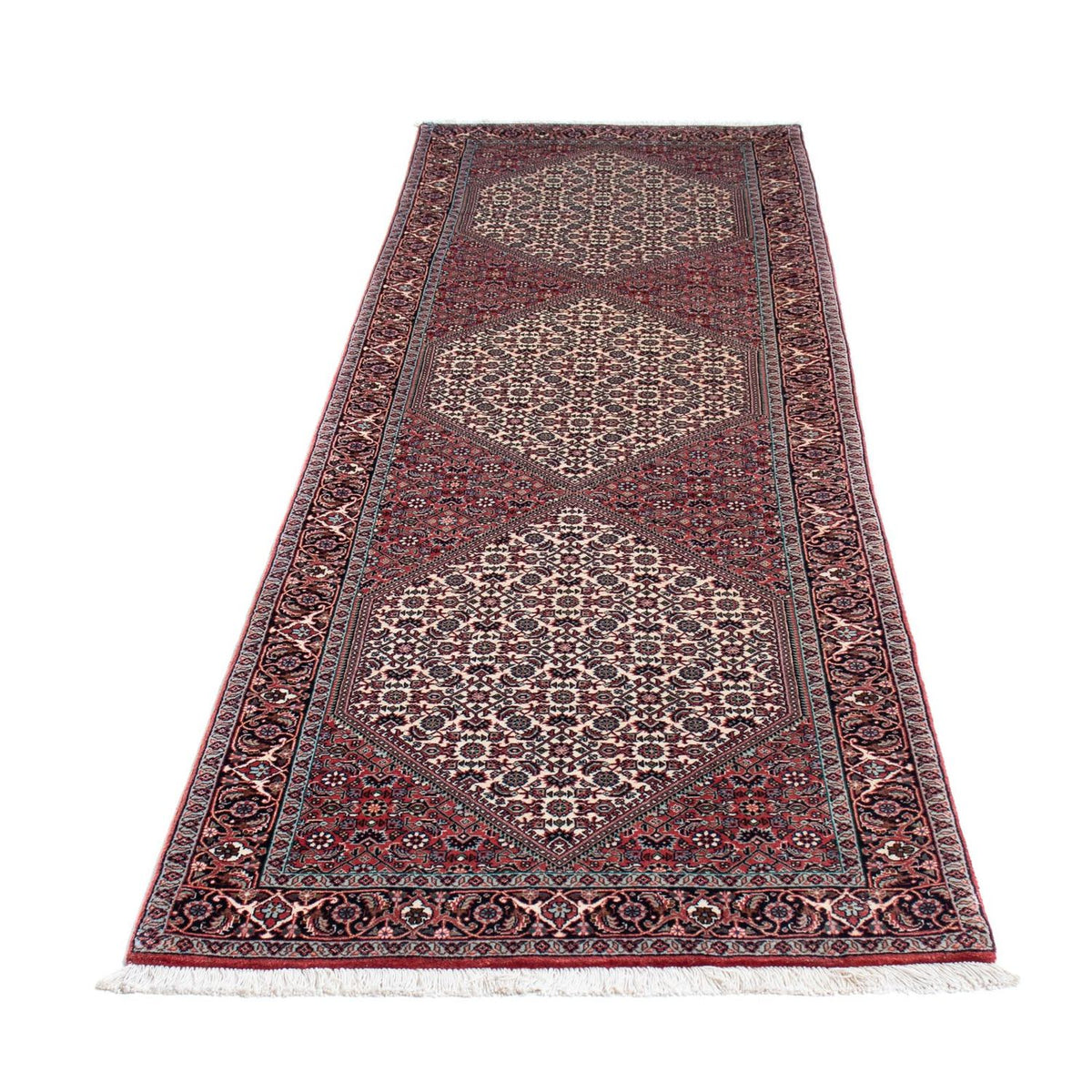 Tapis de couloir Tapis persan - Bidjar - 288 x 86 cm - beige