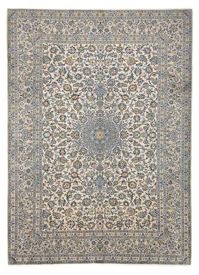 Tapis persan - Keshan - 398 x 303 cm - beige
