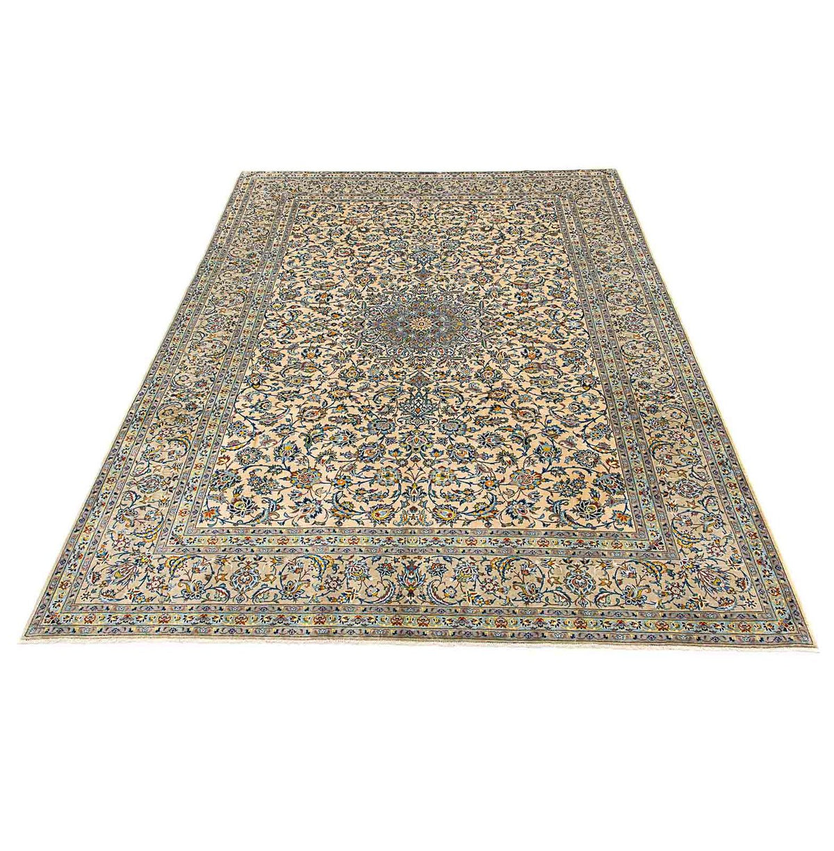 Tapis persan - Keshan - 398 x 303 cm - beige