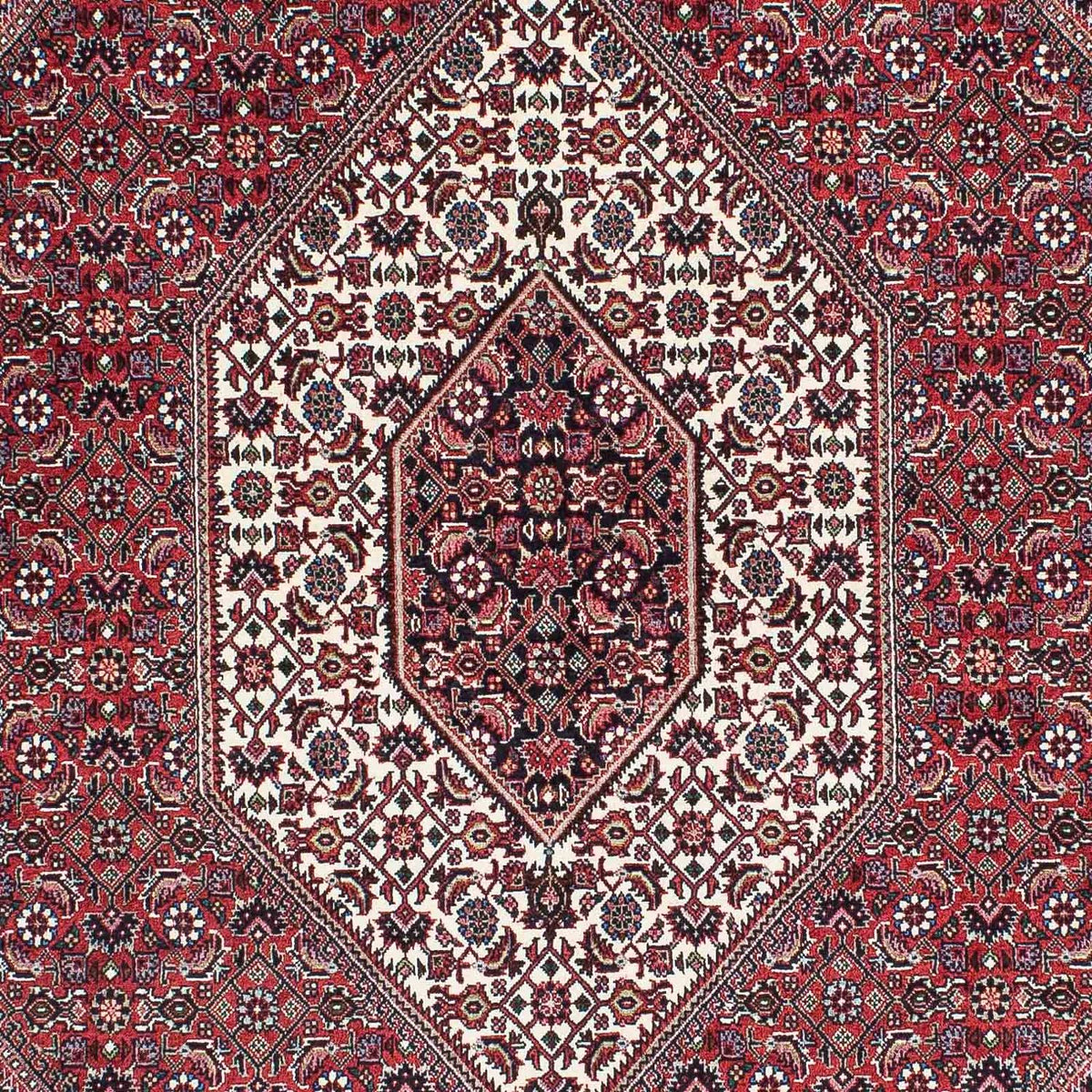Tapis persan - Bidjar - 208 x 132 cm - rouge clair