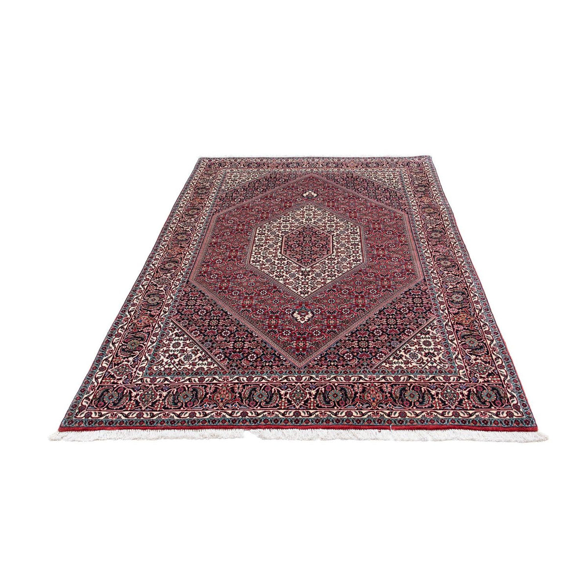 Tapis persan - Bidjar - 208 x 132 cm - rouge clair