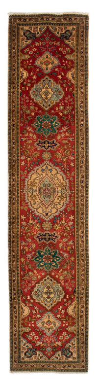 Tapis de couloir Tapis persan - Tabriz - Royal - 365 x 78 cm - rouge