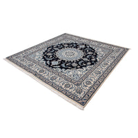 Tapis persan - Nain carré  - 198 x 196 cm - bleu foncé