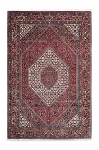 Tapis persan - Bidjar - 208 x 133 cm - rouge clair