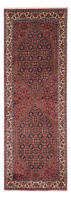 Tapis de couloir Tapis persan - Bidjar - 211 x 71 cm - rouge foncé
