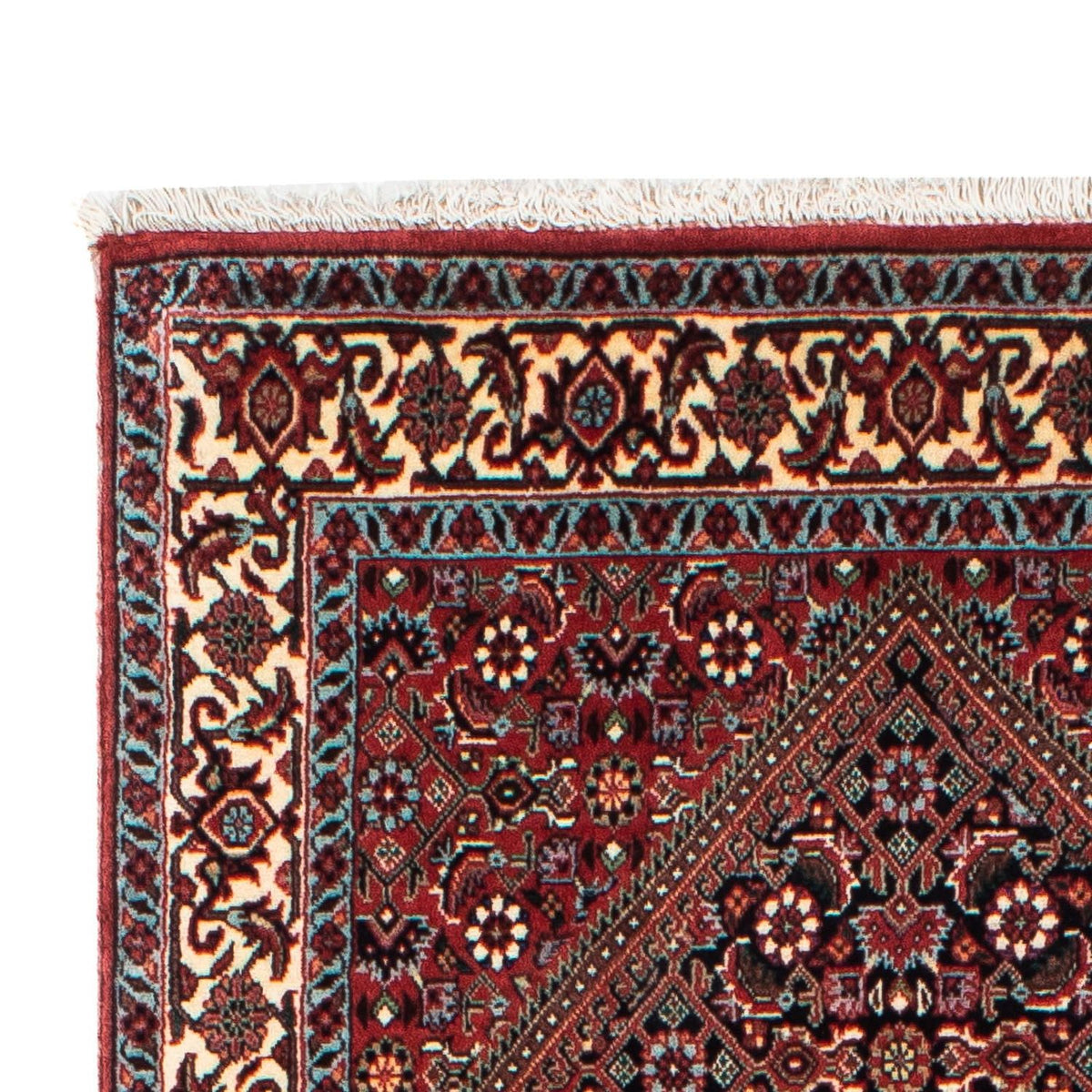 Tapis de couloir Tapis persan - Bidjar - 211 x 71 cm - rouge foncé