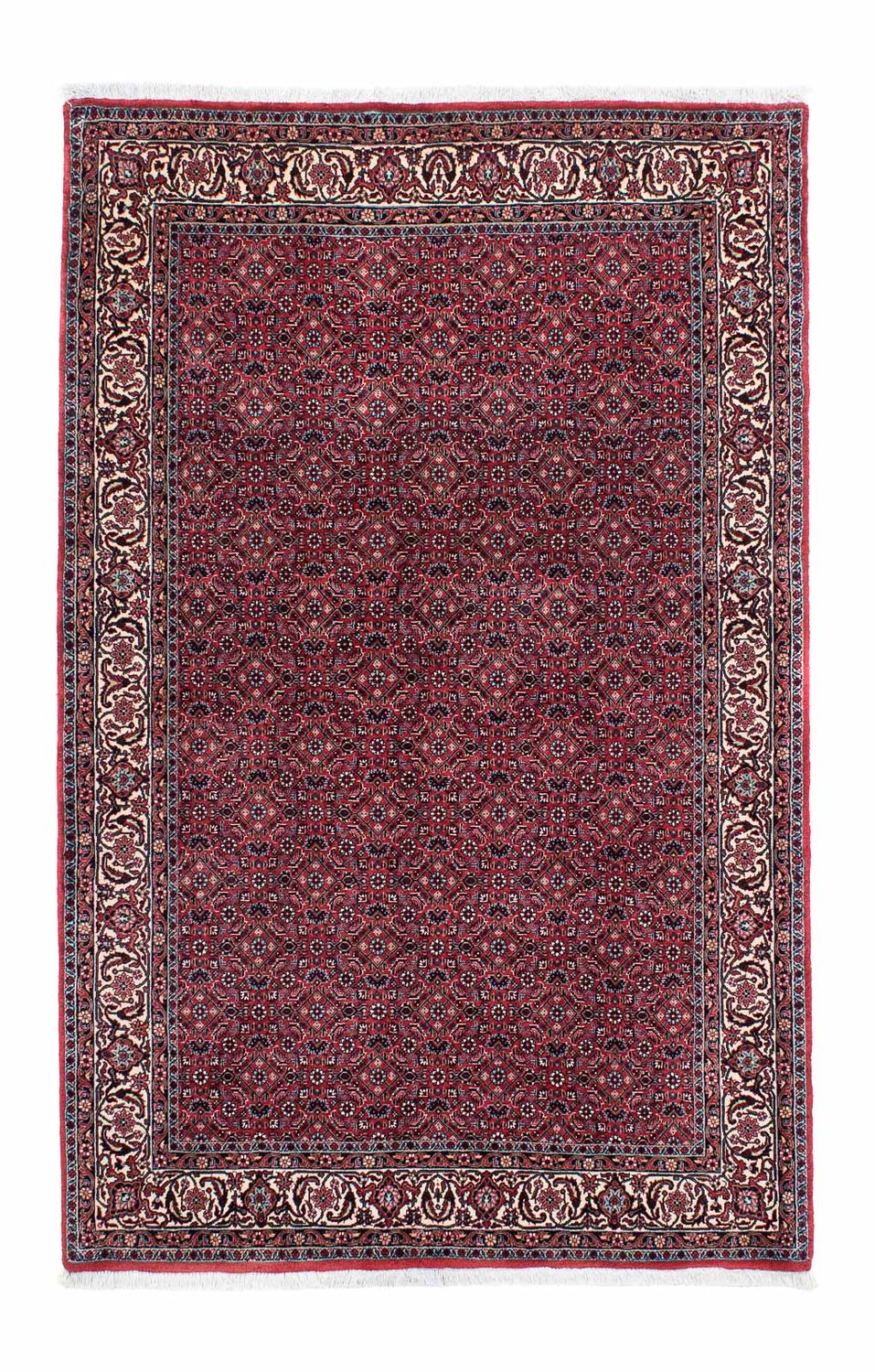 Tapis persan - Bidjar - 207 x 132 cm - rouge clair