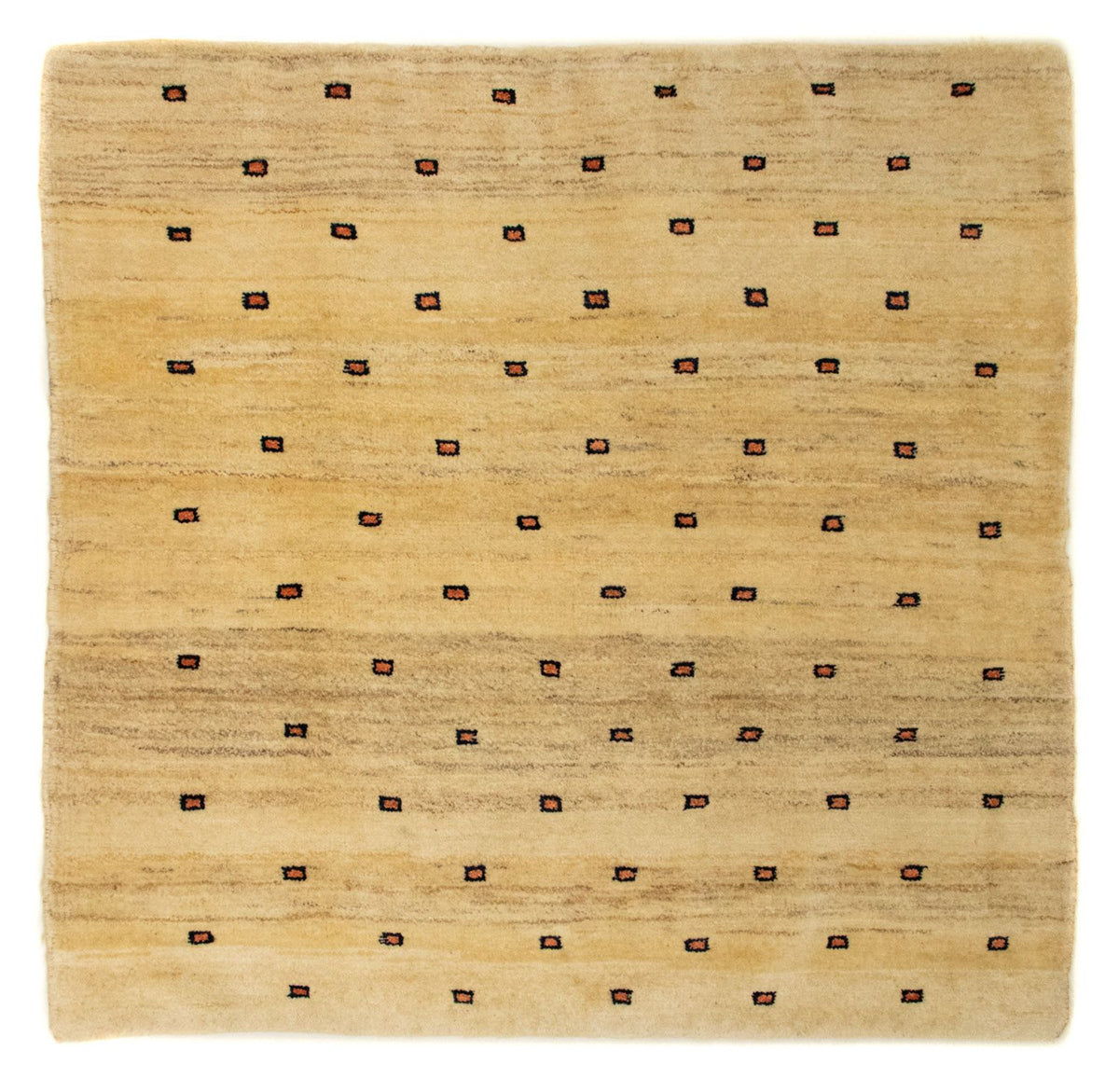 Tapis Gabbeh - Persan carré  - 102 x 100 cm - beige