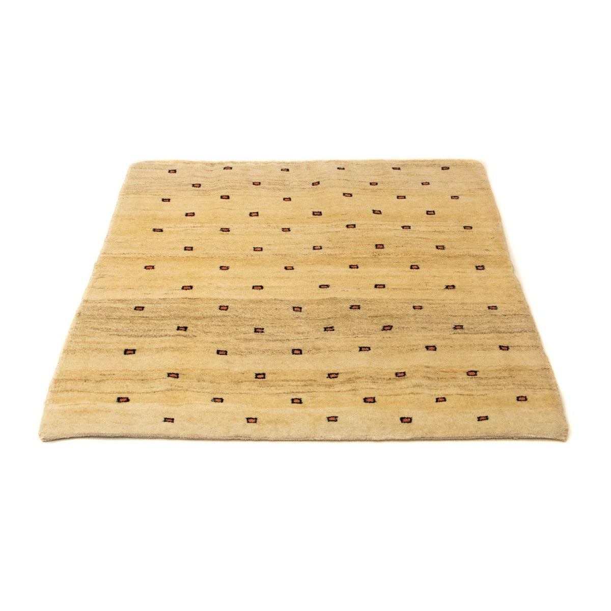 Tapis Gabbeh - Persan carré  - 102 x 100 cm - beige