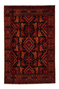 Tapis Belutsch - 203 x 130 cm - rouge